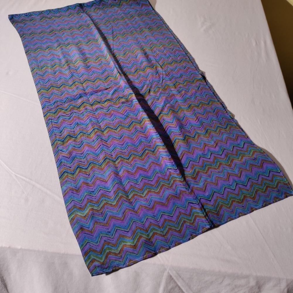 Satya Paul Multicolor Zig Zag Lines Chevron Scarf 22" x 85"